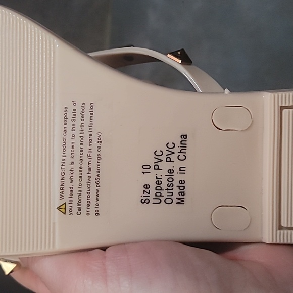 Olivia Miller Studded Jelly Flat Sandal Pink & Gold Size 10 Women's - Picture 4 of 6